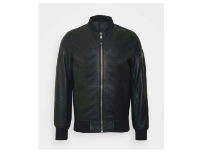 Jusqu’à -52 % : Schott Blouson Bomber en cuir – Noir