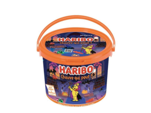 -30 % : Haribo Halloween Chauve qui peut – Seau de bonbons – 960 g