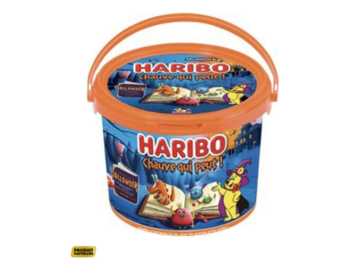 Profitez de 30 % de réduction : Bonbons Haribo Halloween Chauve qui peut! ! – Lot de 2 seaux de 960 g