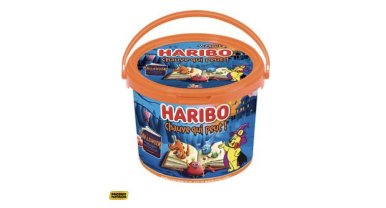 Profitez de 30 % de réduction : Bonbons Haribo Halloween Chauve qui peut! ! – Lot de 2 seaux de 960 g