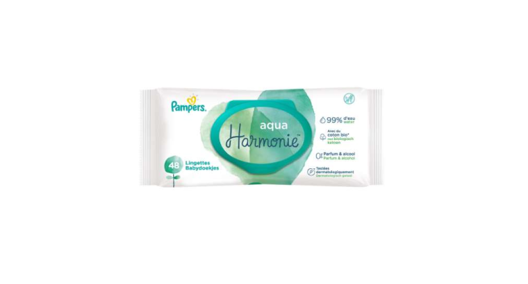 Profitez de 67 % de réduction – Lingettes Pampers Aqua Harmonie × 48