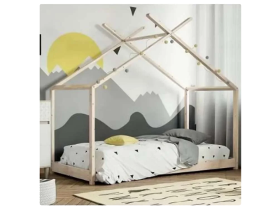 Profitez de 40 % de remise : Lit cabane enfant ELIAH – Bois pin massif – 90 x 190 cm