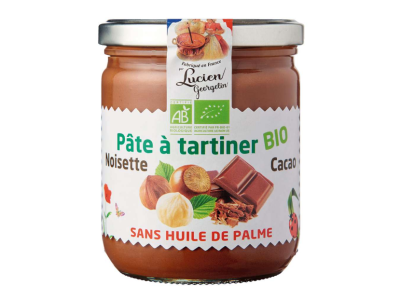 34 % de réduction : Lucien Georgelin – Pot de pâte à tartiner Bio au cacao et aux noisettes – 400 g