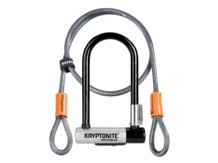 ANTI-VOL U AVEC MANILLE FLEXIBLE BLACK/STEEL BLACK/STEEL-KRYPTONITE KRYPTOLOK MINI-7 W –