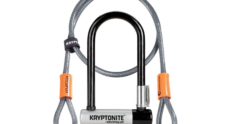 ANTI-VOL U AVEC MANILLE FLEXIBLE BLACK/STEEL BLACK/STEEL-KRYPTONITE KRYPTOLOK MINI-7 W –