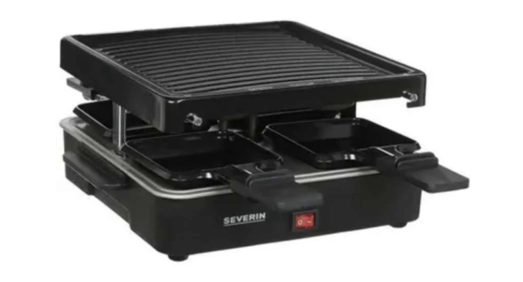 SEVERIN Appareil à raclette 4 personnes RG 2370 – 21 x 21 cm