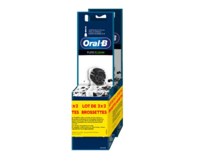 Profitez de 70 % de réduction : Lot de 2×2 brossettes de rechange Oral-B Pure Clean