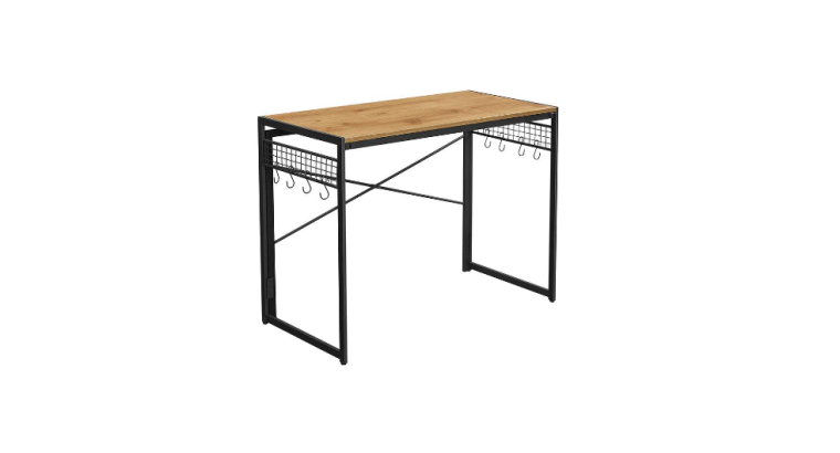 Economisez 38 % : VASAGLE – Bureau pliable LWD042B05, 100 x 50 x 76,5 cm, Charge max. 50 kg