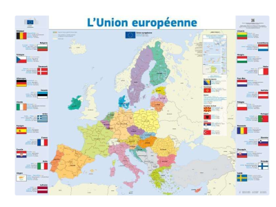 Carte Gratuite de l’Union Européenne 21×29,7 cm – Livraison incluse