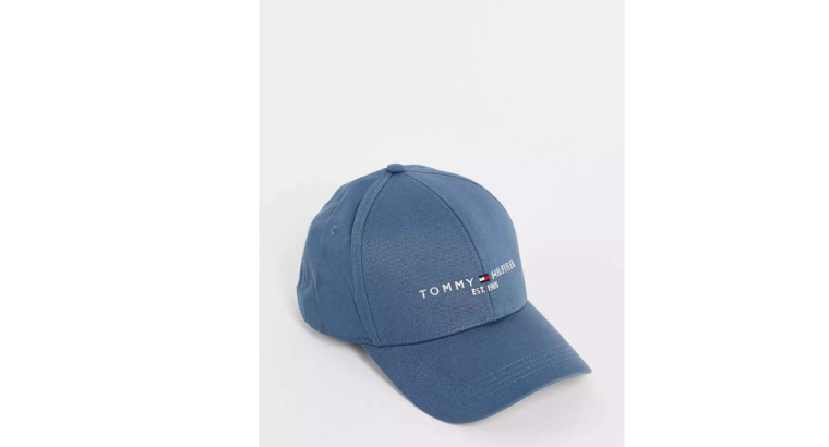 -60 % : Tommy Hilfiger – Casquette à logo drapeau – bleu