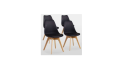 Lot de 4 chaises scandinaves Lorenzo – Noir