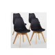 Lot de 4 chaises scandinaves Lorenzo – Noir