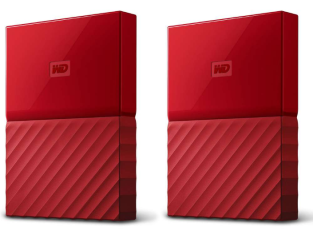 2 Disques durs externes Western Digital WD My Passport – Différents coloris, 2 x 2 To