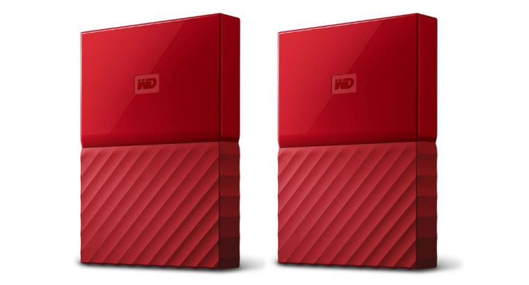 2 Disques durs externes Western Digital WD My Passport – Différents coloris, 2 x 2 To