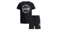 Jack & Jones – Ensemble Junior T-shirt Et Short – Noir