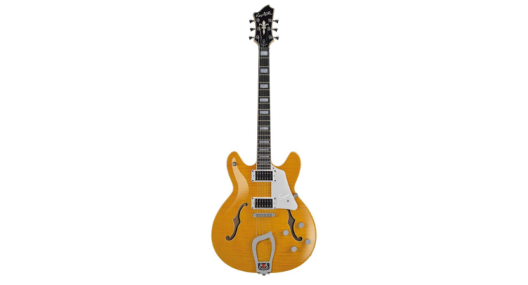 Economisez 40 % : Hagstrom Super Viking Dandy Dandelion Flame – Guitare électrique