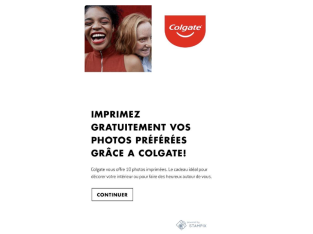 Colgate : 10 impressions et livraison offertes