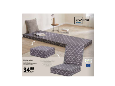 Livarno Home Matelas pliant – 190 x 65 x 8,5 cm