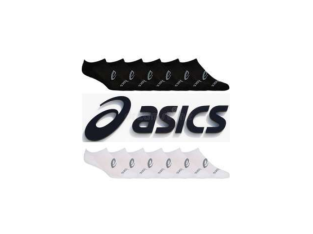 -55 % : Pack de 12 paires de chaussettes Asics 6PPK – Noir et Blanc