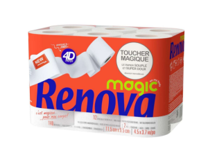 Jusqu’à -50 % : Renova – Paquet de 12 rouleaux de papier toilette