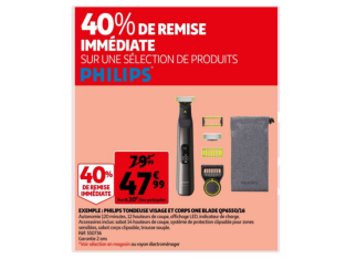 Profitez de 40 % de réduction : Philips Rasoir électrique OneBlade Pro Visage + Corps