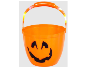 Seau Halloween avec éclairage LED – 19 cm