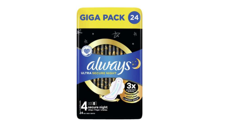 Always – Paquet de 25 serviettes hygiéniques – Différentes variétés