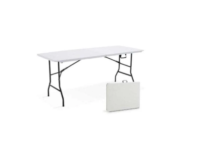 Table pliante blanche – 180 x 70 cm – multifonction