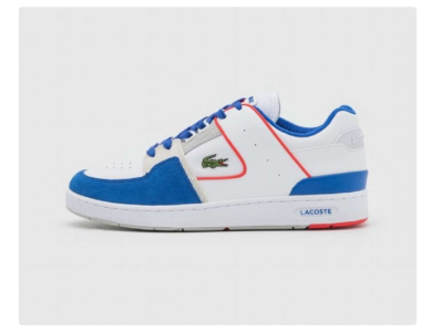 Lacoste – Baskets basses pour Homme – Blanc/Bleu