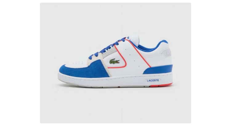 Lacoste – Baskets basses pour Homme – Blanc/Bleu