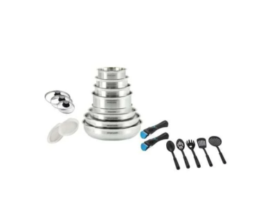 Arthur Martin Batterie de cuisine en inox – 20 pièces