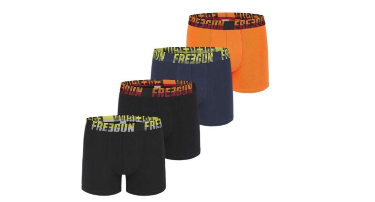 Bénéficiez de 67 % de remise : Freegun – Lot de 4 boxers homme