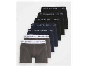 40 % de réduction : Jack &Jones Pack de 7 boxers Jackris Trunks – Noir