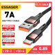 Essager Câble tressé – 3m, USB Type C, 7A, 80W(11V/7.3A) / 100W(20V/5A), 480Mbps, Noir