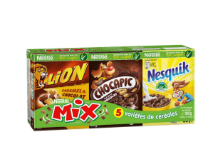 Economisez 66 % : Nestlé Mix Assortiment de 6 mini boites de céréales – 190 g – 5 variétés