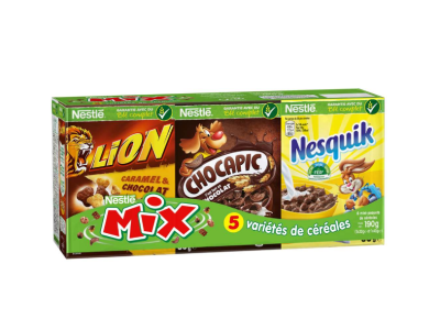 Economisez 66 % : Nestlé Mix Assortiment de 6 mini boites de céréales – 190 g – 5 variétés