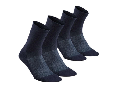 50 % de réduction : Quechua – Lot de 2 Paires de Chaussettes Hike 100 High – Bleu marine