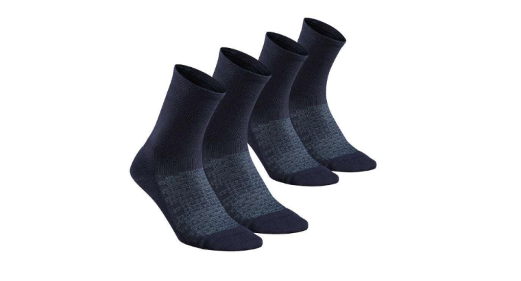 50 % de réduction : Quechua – Lot de 2 Paires de Chaussettes Hike 100 High – Bleu marine