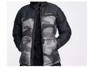 -48 % : Columbia – Doudoune Homme à imprimé camouflage Pike Lake – Noir