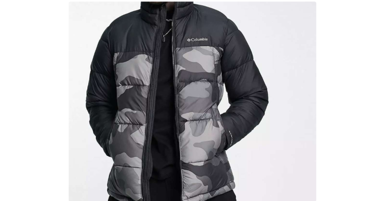 -48 % : Columbia – Doudoune Homme à imprimé camouflage Pike Lake – Noir