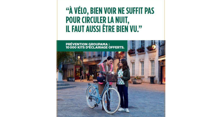 Distribution gratuite de 1000 kits d’éclairage pour vélos par Groupama – Bordeaux Métropole (33)