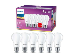 Philips Lot de 6 ampoules LED Standard E27 60W