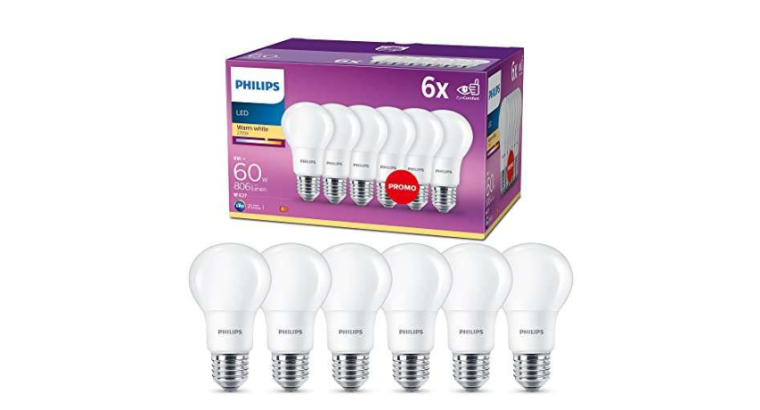 Philips Lot de 6 ampoules LED Standard E27 60W