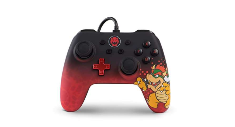 Profitez de 50 % de réduction : Manette pour console Nintendo Switch – Bowser