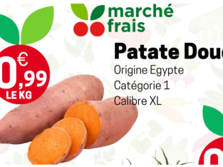 Patate douce – Origine Égypte, Catégorie 1, 1 Kg