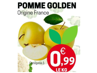 Pommes Golden – Origine France – Catégorie 1