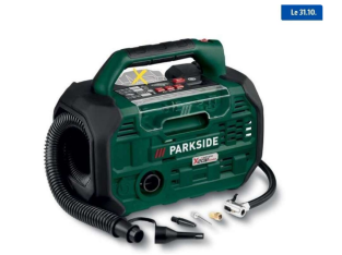 Parkside Pompe à air et Compresseur sans fil – 20V