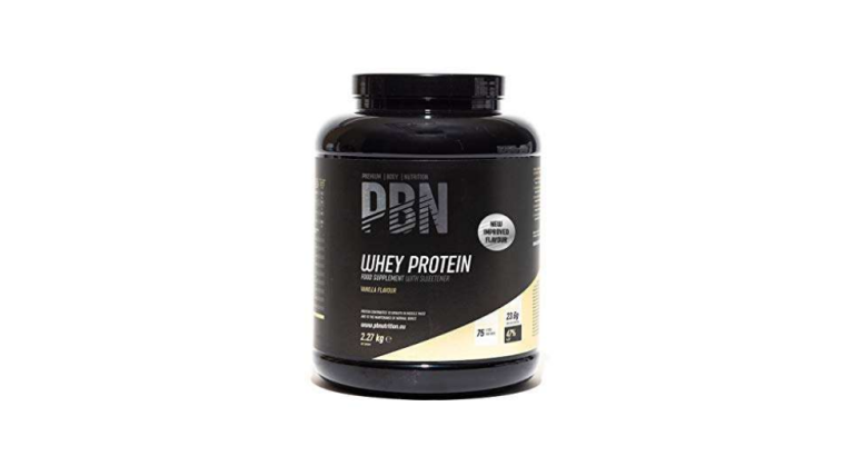 -43 % : PBN Premium Body Nutrition Pot de whey protéine en poudre – 2.27 kg, Vanille