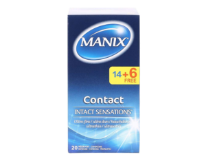 Manix Contact Intact Sensations – Boîte de 20 préservatifs – Ultra fins