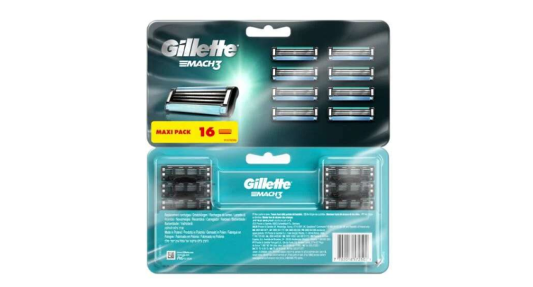 70 % de remise : Gillette Mach 3 – Lot de 16 recharges de lames de rasoir